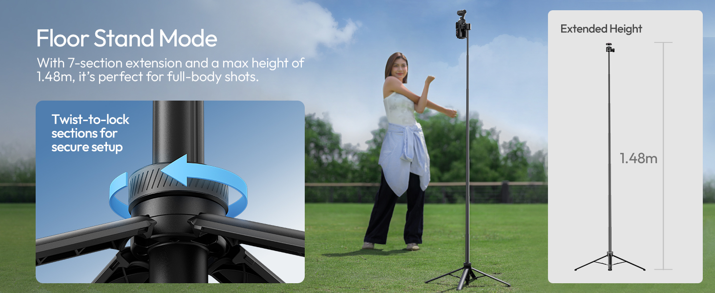 Quick Open Phone Tripod Stand