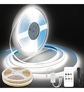 Pandery COB LED Strip Lights Cool White,24V Dimmable led Light Strip KIT with Remote and app Cont...