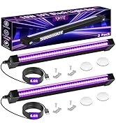 YAYIT Rechargeable Black Lights, Portable LED Blacklight for Glow Party, 10W Dimmable Black Light...