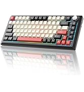 MIKIBY Y75 Wireless Mechanical Keyboard,75% Hot Swappable Custom Keyboard with Knob,RGB Backlit, ...