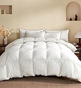 BPC Luxury Feather Down Comforter King Size, Royal-Hotel Duvet Insert with Ultra-Soft Pima Cotton...
