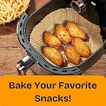 air fryer liner used to bake snacks