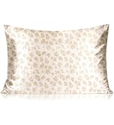 Yanibest 2 Pack Leopard Satin Pillowcase, Silk Pillow Cases for Hair and Skin with Zipper, Standa...