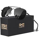 LUENX Aviator Sunglasses for Men Women Polarized Driving Classic Shades - UV 400 Protection with ...