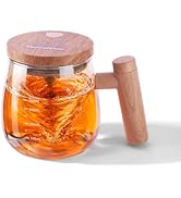 NeovaHome Self Stirring Coffee Mug, High Borosilicate Glass Mixing Cup, 400 ml / 13.5 oz Automati...