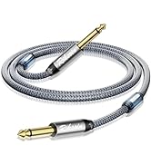 RIKSOIN Guitar Cable 10ft/3M-1/4 Inch TS Electric Instrument Cable,Straight 6.35mm Male Jack Ster...