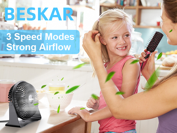3 speed modes strong airflow