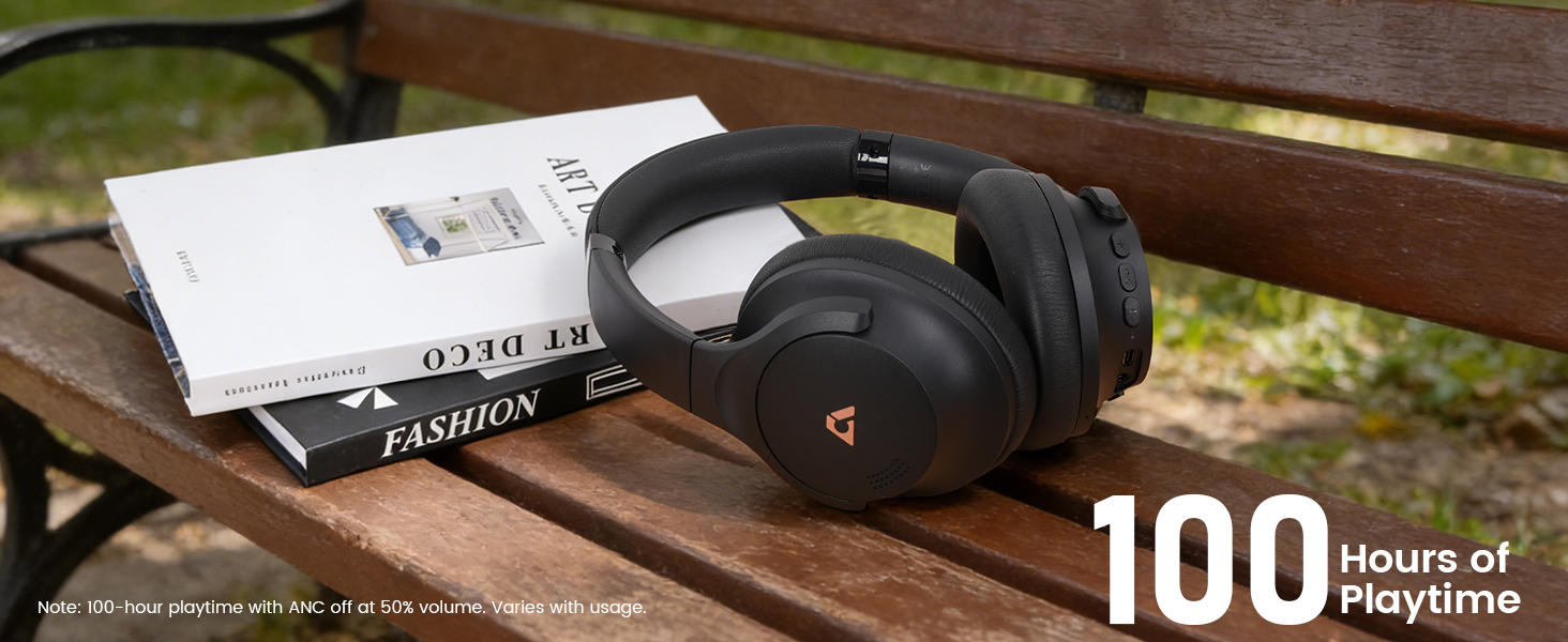 1Mii Y8+ Hybrid Noise Cancelling Headphones Bluetooth 6.0, Wireless LDAC Hi-Res Audio