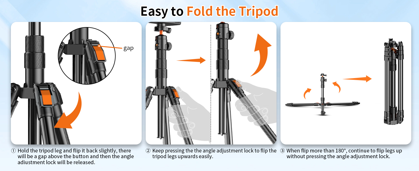 Easy to Fold the Tripod