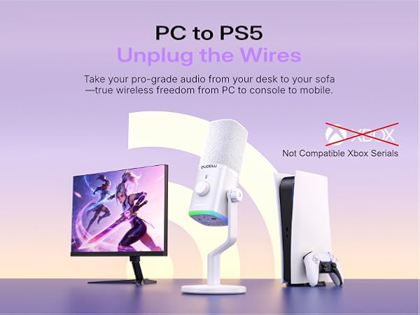 wireless microphone for gaming streaming