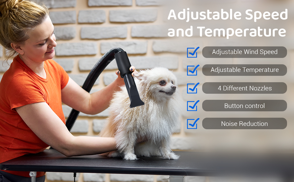 Dog Hair Dryer 3.2HP/2400W Household Pet Grooming Blower