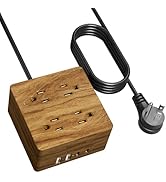 USB Power Strip Surge Protector - SUPERDANNY Desktop Extension Cord with 4 Widely Spaced Outlets ...