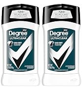 Degree Men UltraClear Antiperspirant Deodorant Black+White 2 Count 72-Hour Sweat &amp; Odor Protectio...