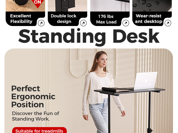 standing desk on wheels