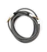 RadioShack Braided 3.5mm Audio Cable, Black &amp; White Metal, 6 Ft.
