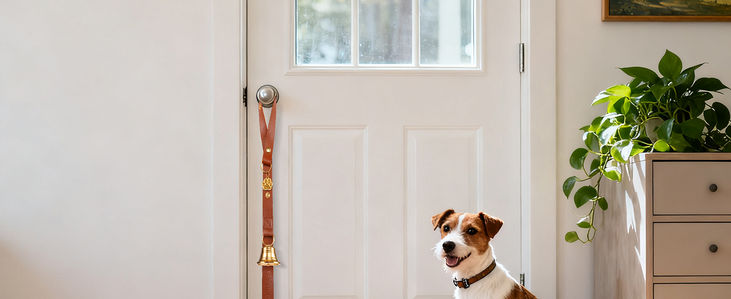 leather dog door bell