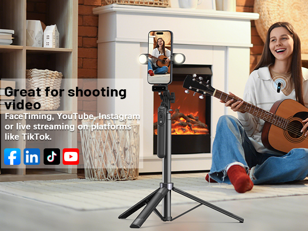 selfie stick with remote control for TikTok