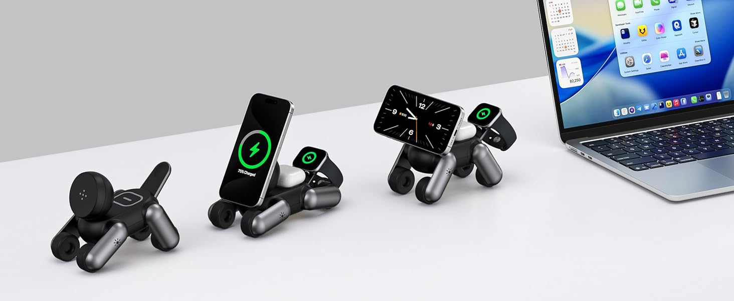 Cute wireless charger stand for desk