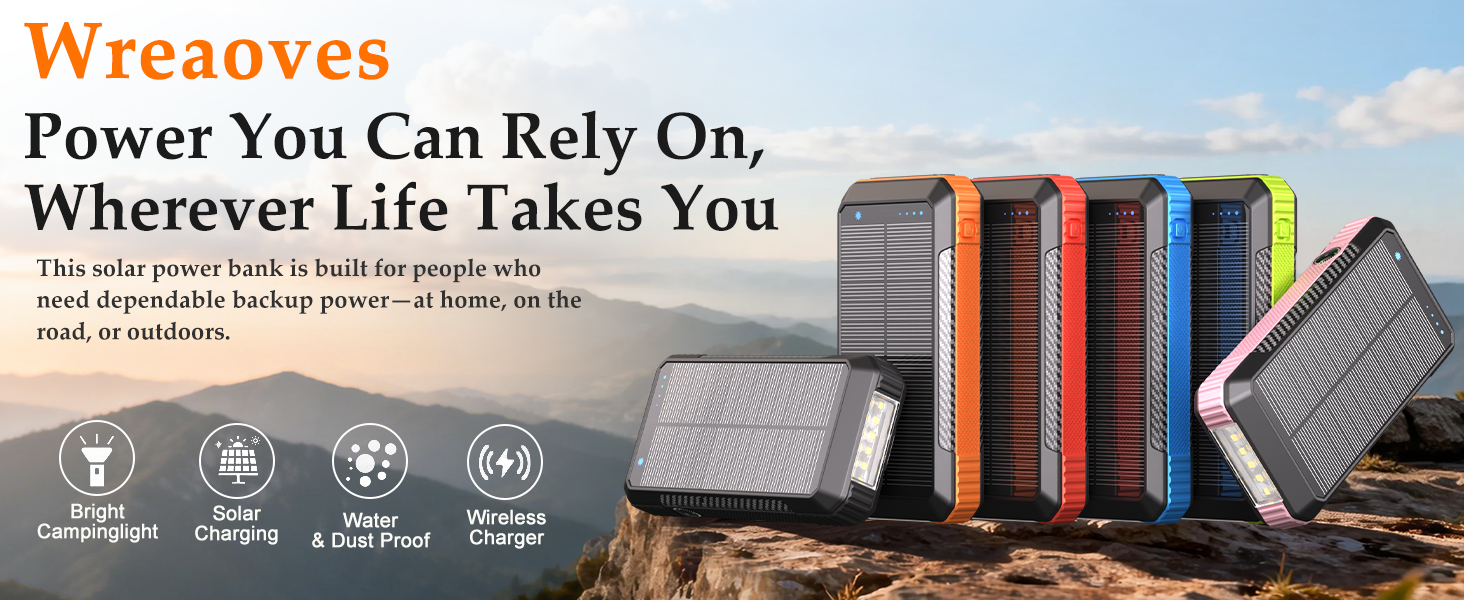 Solar power bank 30000mAh