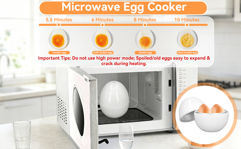Microwavable Boiler Poacher with Lid