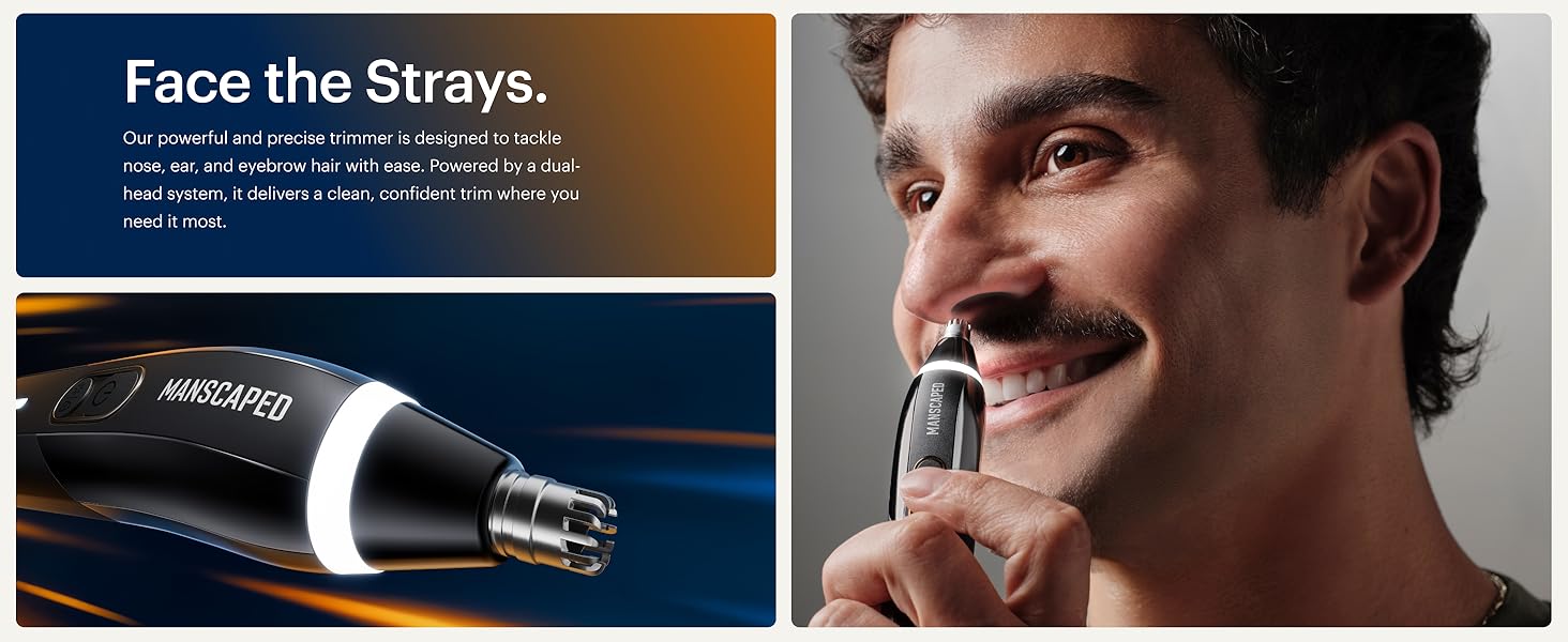 manscaped weed whacker nose ear hair trimmer eyebrow