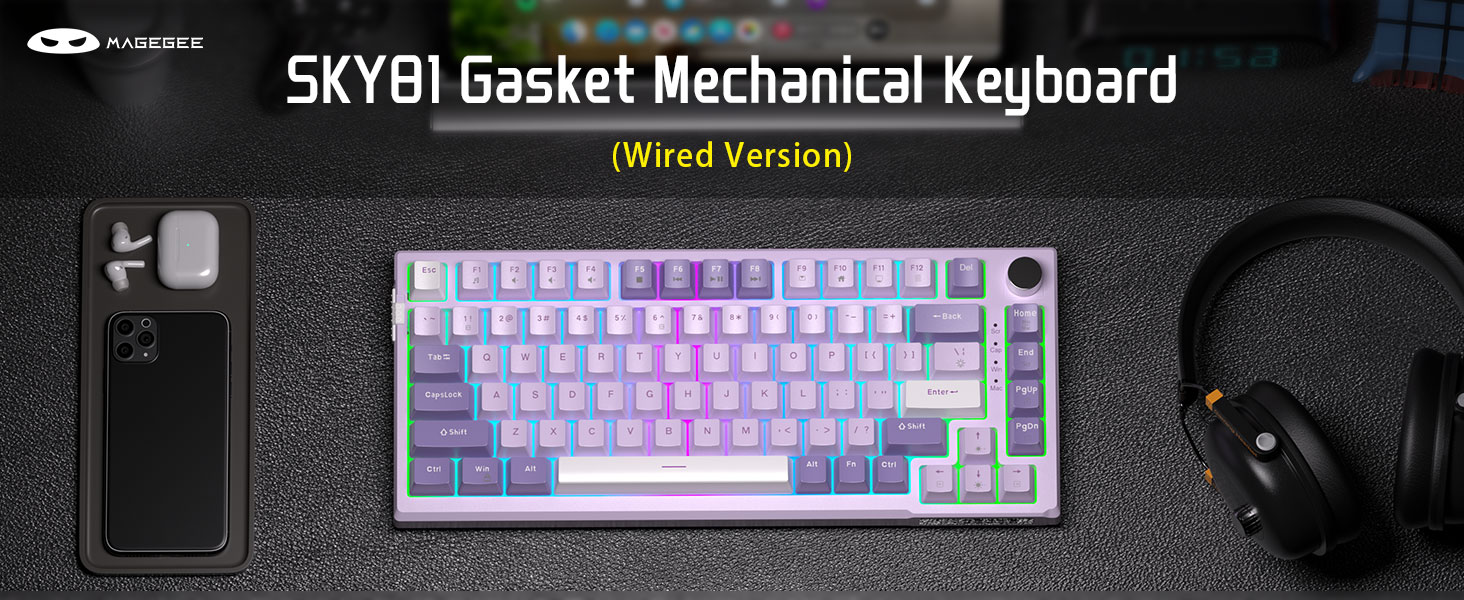 SKY81 Gasket Mechanical Keyboard (Wired Version)