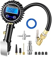 DigitPro Digital Tire Pressure Gauge with Inflator, 250 PSI Heavy Duty Air Chuck &amp; Compressor Acc...