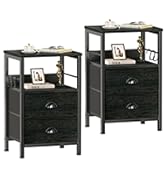black nightstands set 2