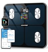 ABLEGRID Digital Smart Bathroom Scale for Body Weight and Fat Percentage,Body Fat Scale with BMI ...