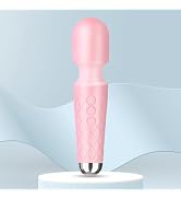 Personal Massager - Handheld Wand Feature, Quiet &amp; Waterproof - 20 Speeds 8 Patterns Cordless Vib...