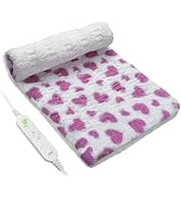 ZXU Heating Pad for Back Pain Relief, Ultra Soft Sherpa Cramps Relief with 12 Heat Setting and Au...