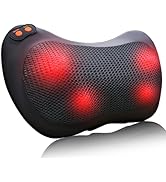Shiatsu Back and Neck Massager with Heat Kneading Deep Tissue Massage Pillow for Lower Back Leg S...