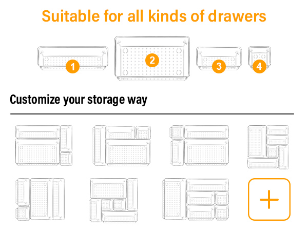 plastic drawer storage