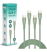 Philco USB C to USB C Cable, Type C Fast Charging Cable, 4FT, 20W Silicone Tangle Free USBC Cable...