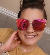 Pink mirrored sunglasses for women