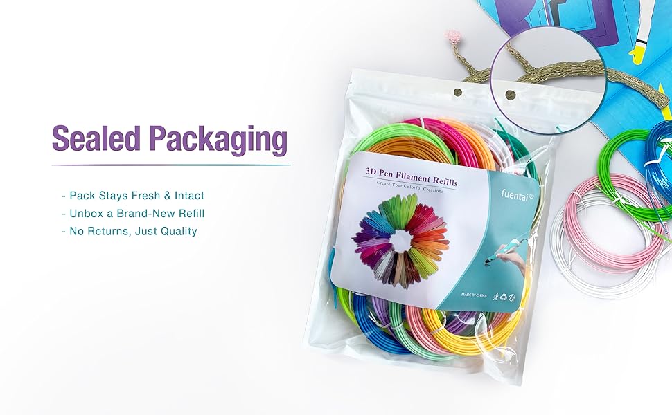 fuentai 3D Printing Pen Filament Refill Packs