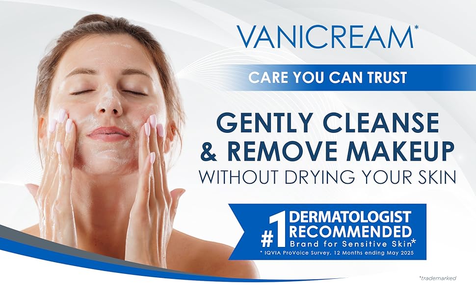 Vanicream gentle facial cleanser that purifies skin while keeping it soft, smooth, and hydrated.