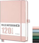 AHGXG Lined Journal Notebook - Journal for Women Men, 120 GSM Thick Paper, 160 Pages, A5 Hardcove...