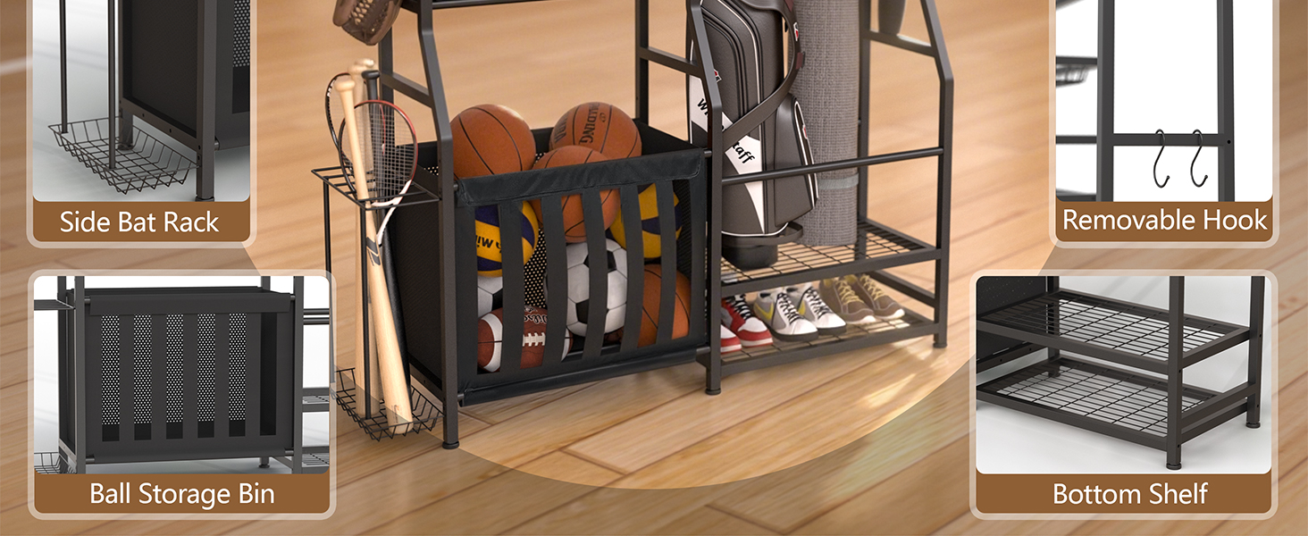 sports equipment organizer