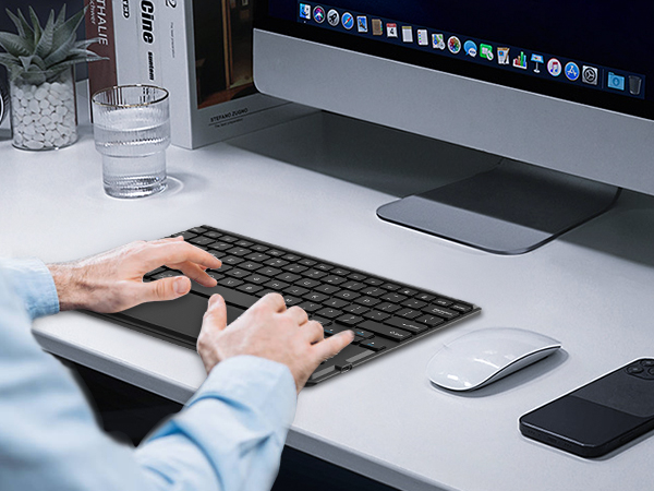 Wireless Bluetooth Keyboard with Touchpad