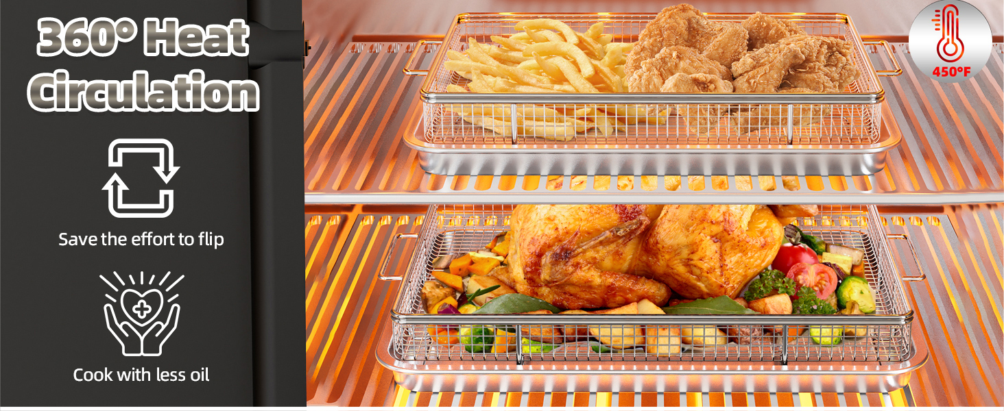 oven air fryer basket and tray