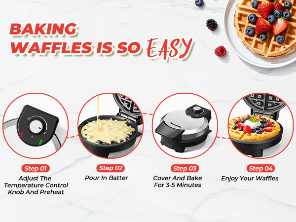 BAKING WAFFLES IS SO EASY