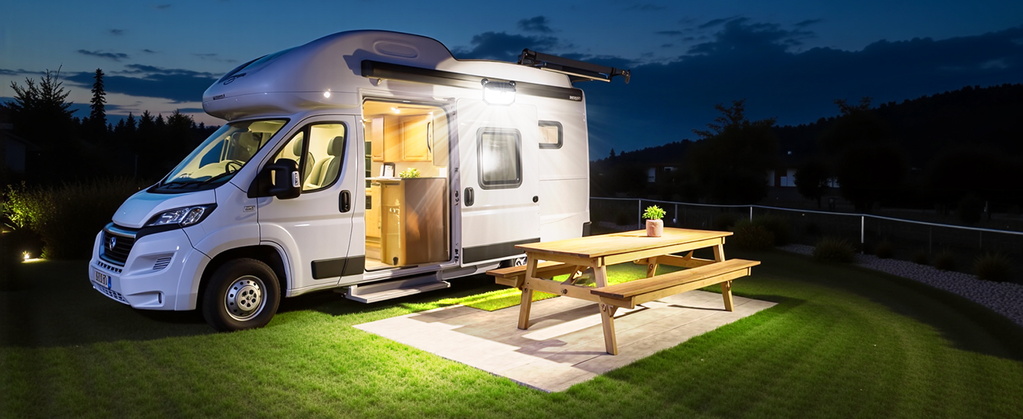 camper outside lights