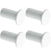 SAYAYO White Hooks for Hanging, Heavy Duty Towel Hooks for Bathrooms, Modern Coat Hook SUS 304 St...