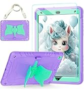 TOMORRY for iPad 9th/8th/7th Generation Case 10.2" with Tempered Glass Screen Protector,Unicorn S...