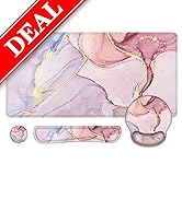 LATEEFAH Desk Mat, 4 in 1 Extended Gaming Mouse Pad+Keyboard Wrist Rest+Mouse Pad Wrist Support, ...