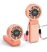 Miniso Handheld Portable High-speed fan,Foldable Design,Rechargeable Personal Fan with 120 High S...
