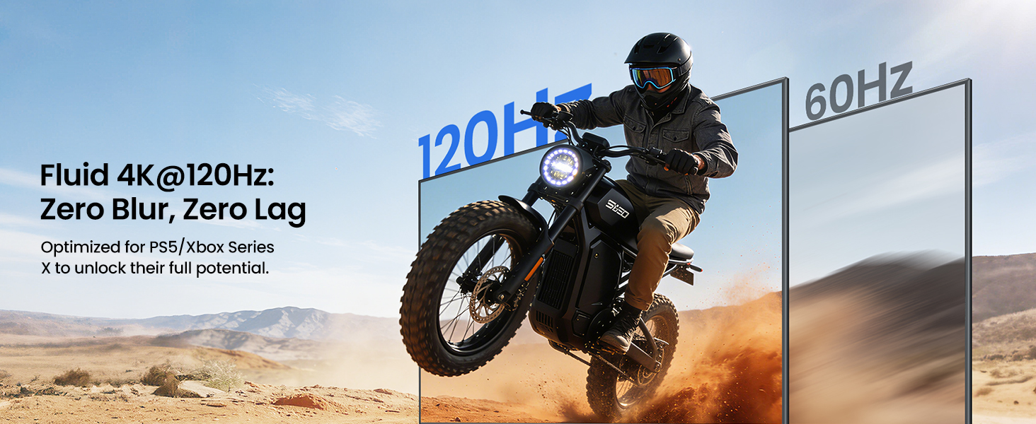 Fluid 4K@120Hz:Zero Blur, Zero Lag