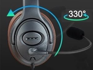 Rotatable Microphone Boom, Noise Cancelling USB headset