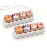 2 Pack Keyboard Fidget Clicker, 4 Keys Clicky Keyboards Keychain Fidgets for Adults, Creamy Stres...